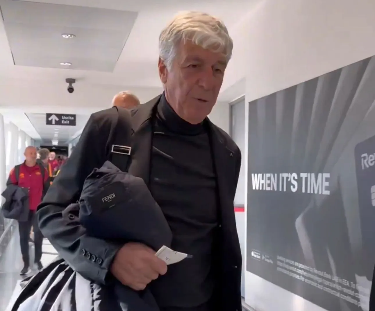 gasperini aeroporto partenza rangers roma