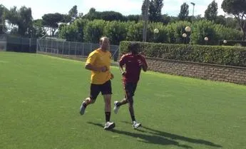 gervinho allenamento a trigoria foto twitter roma