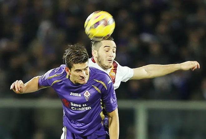 gomez manolas colpo di testa fiore roma