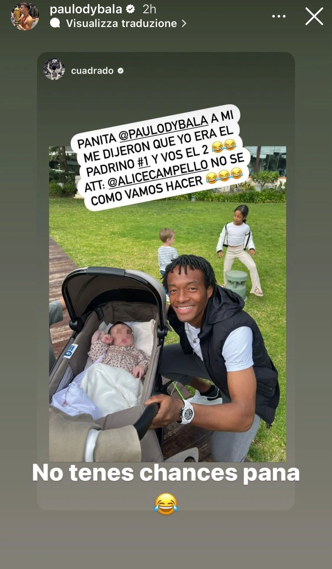 instagram cuadrado dybala figlia morata 2