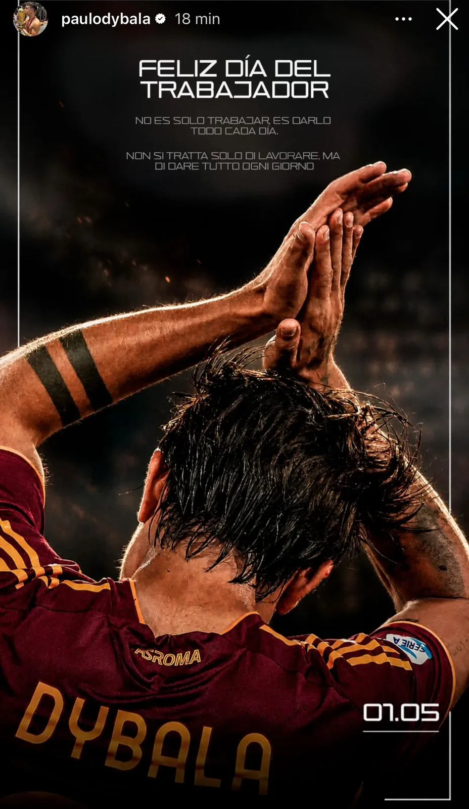instagram dybala festa 1 maggio lavoratori