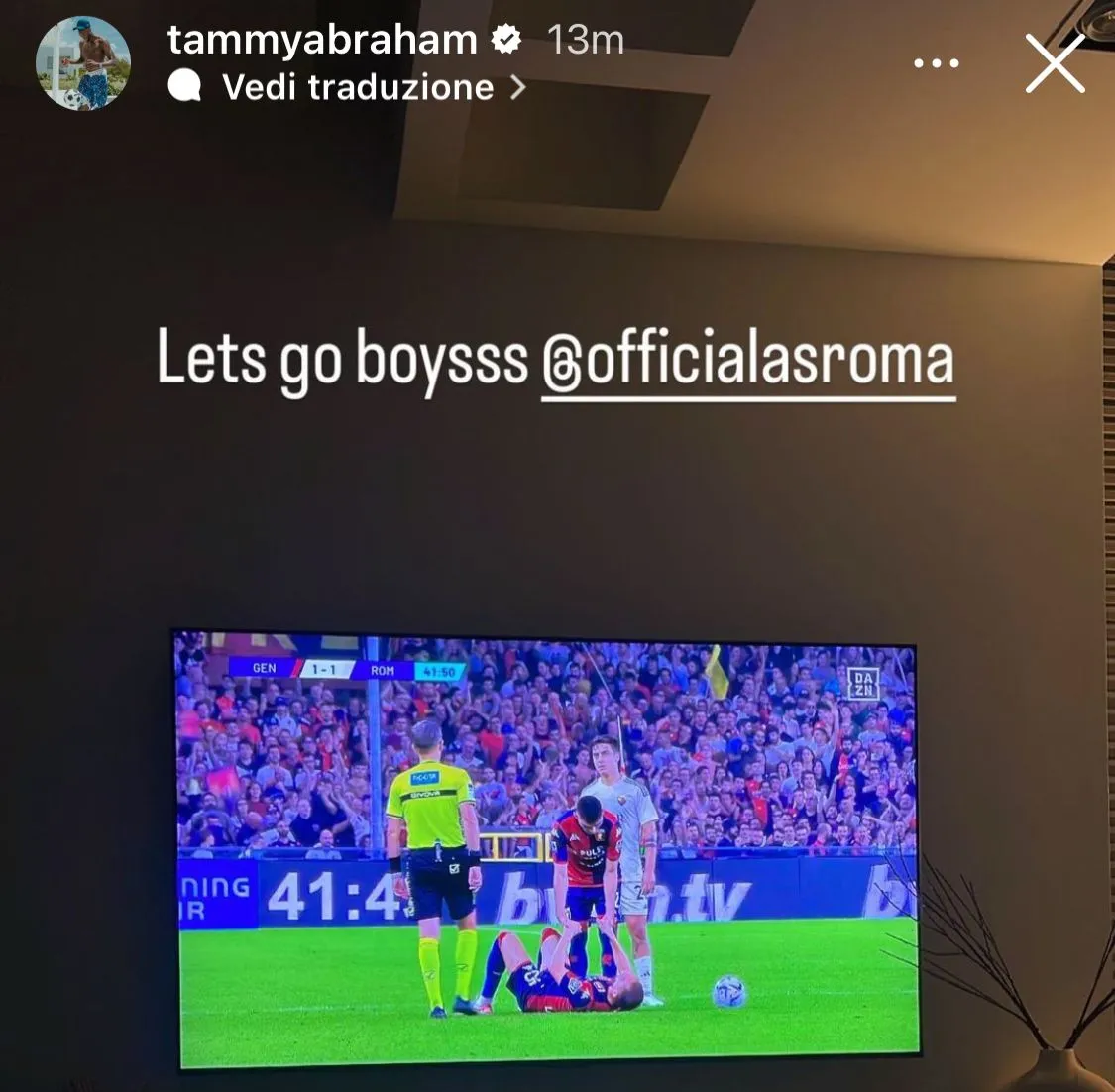 instagram genoa roma abraham