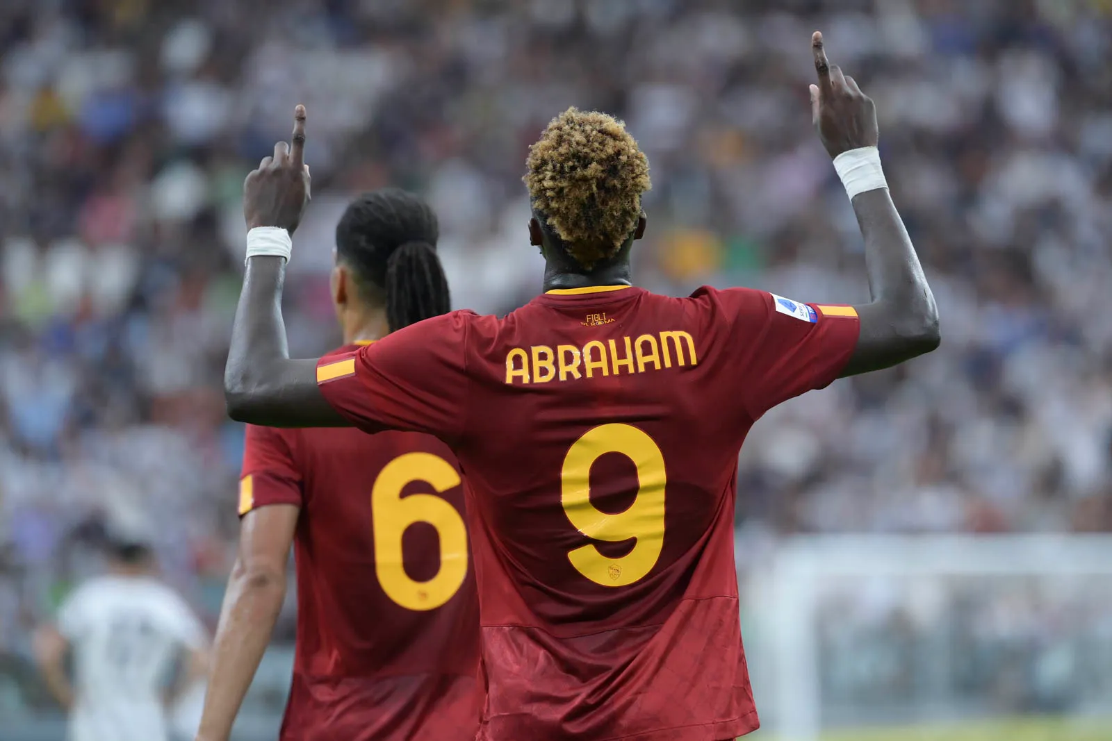 juve roma abraham esultanza