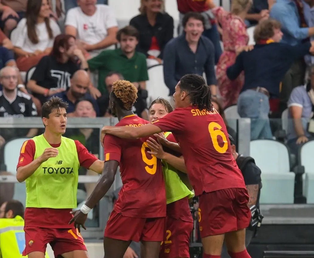juve roma gol abraham esultanza