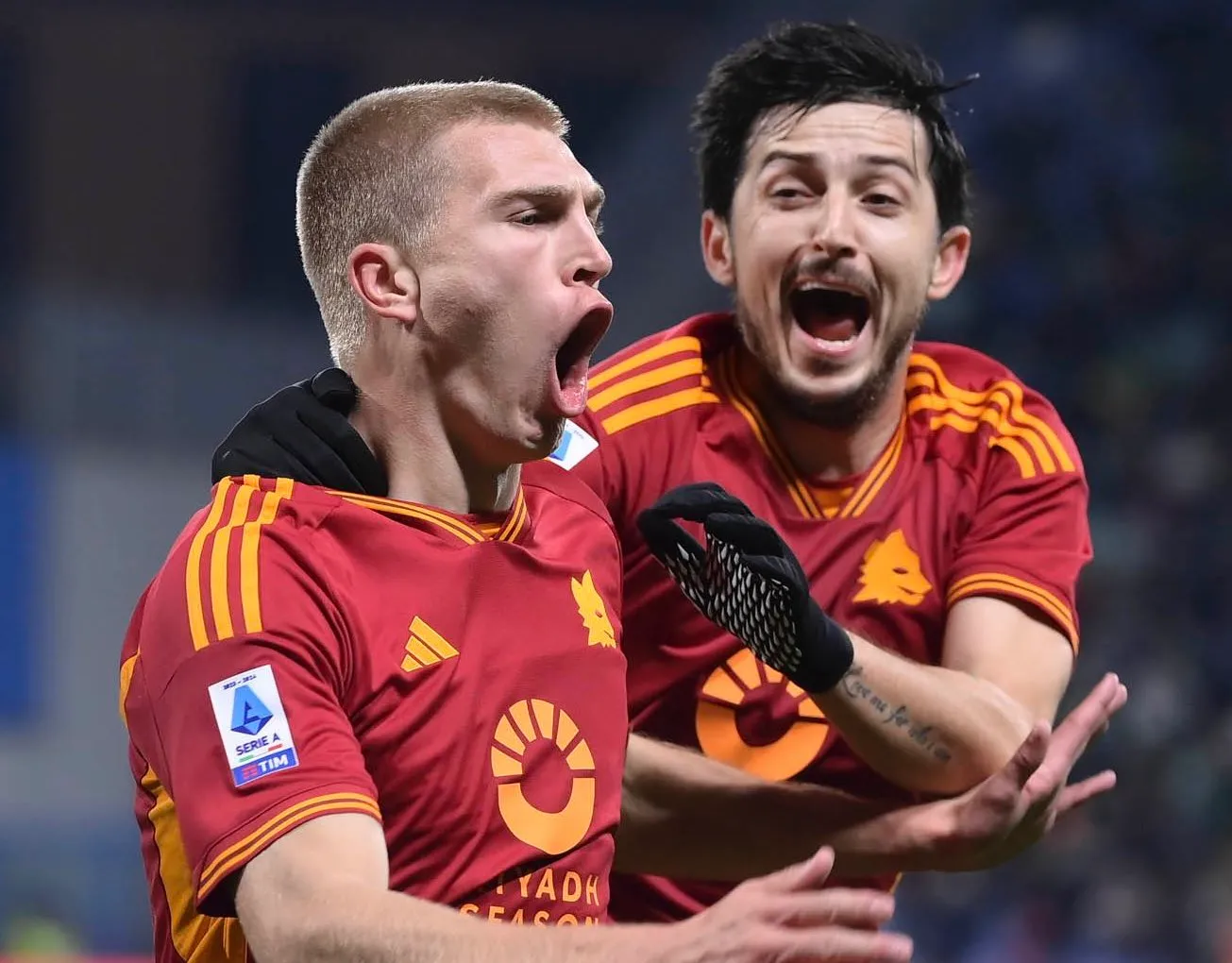 kristensen azmoun esultanza sassuolo roma