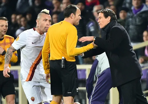 lahoz garcia nainggolan europa league fiorentina roma 12032015