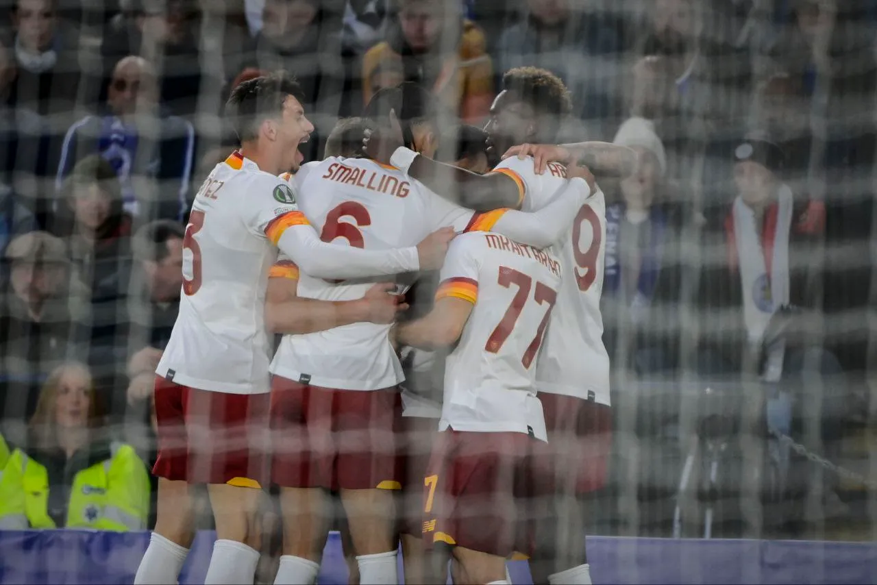 leicester roma esultanza