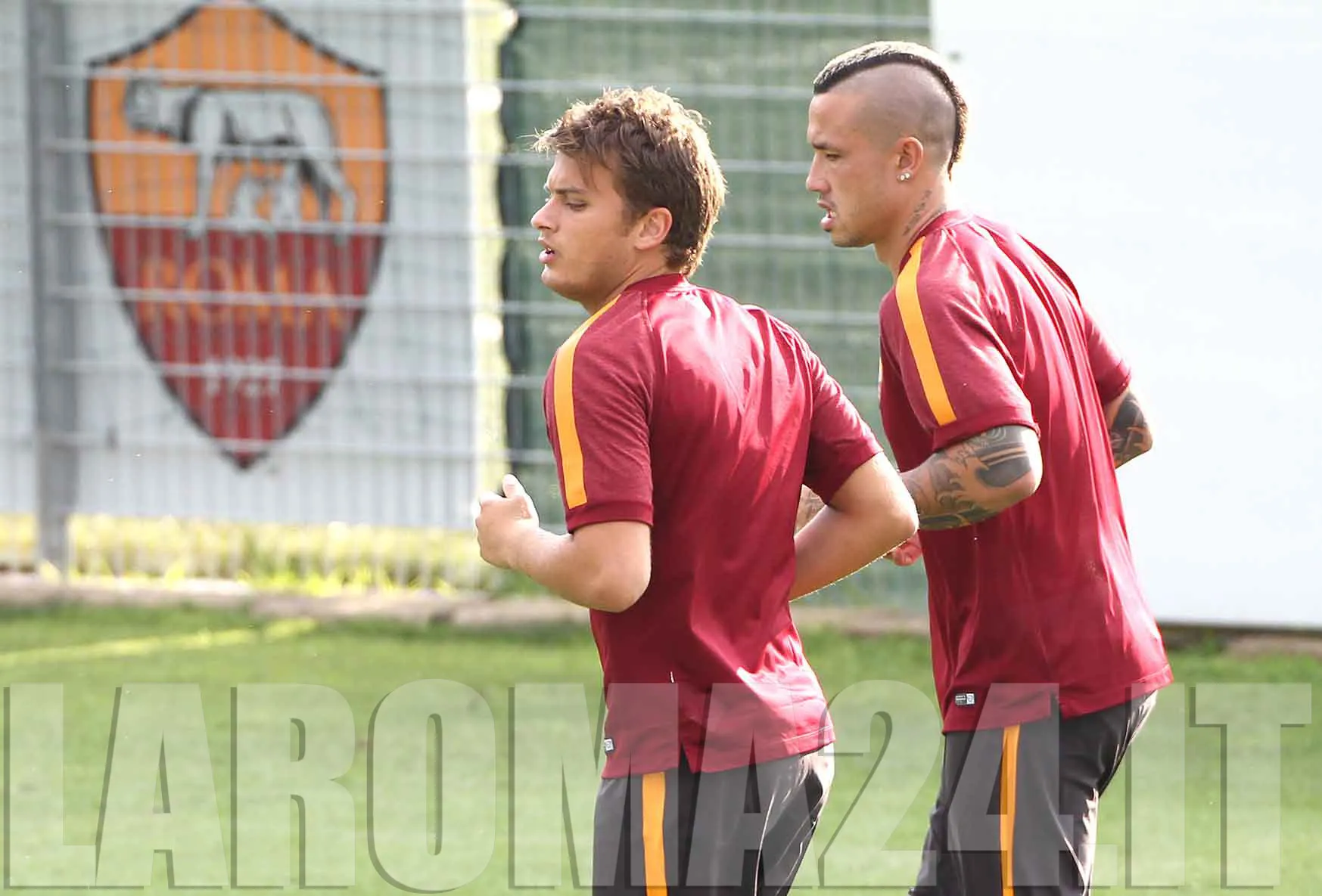 ljajic nainggolan allenamento trigoria 170714 mancini