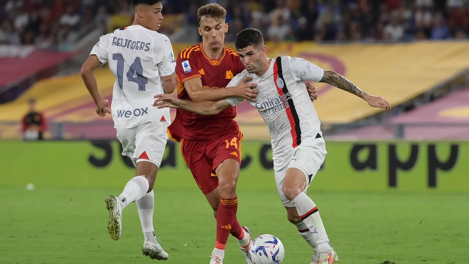 llorente e pulisic roma milan