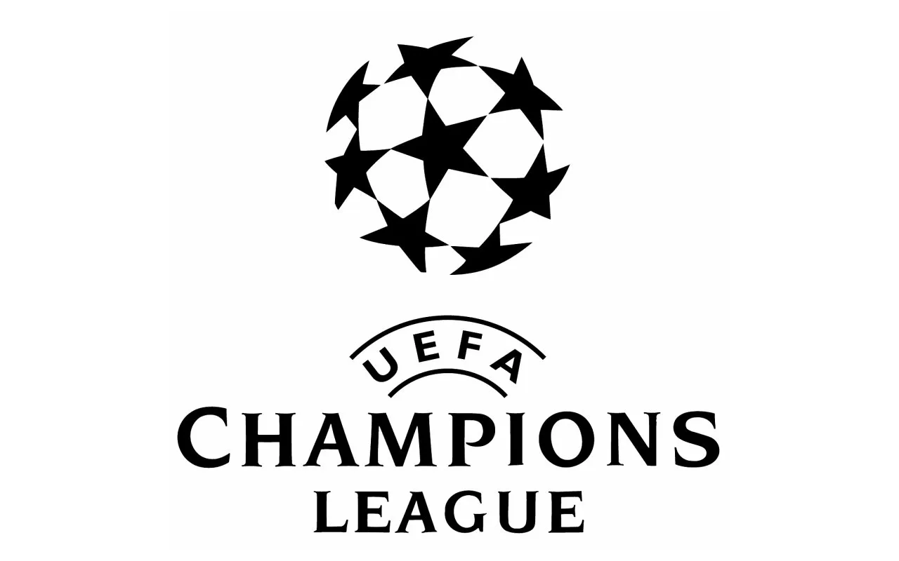 logo champions league bianco