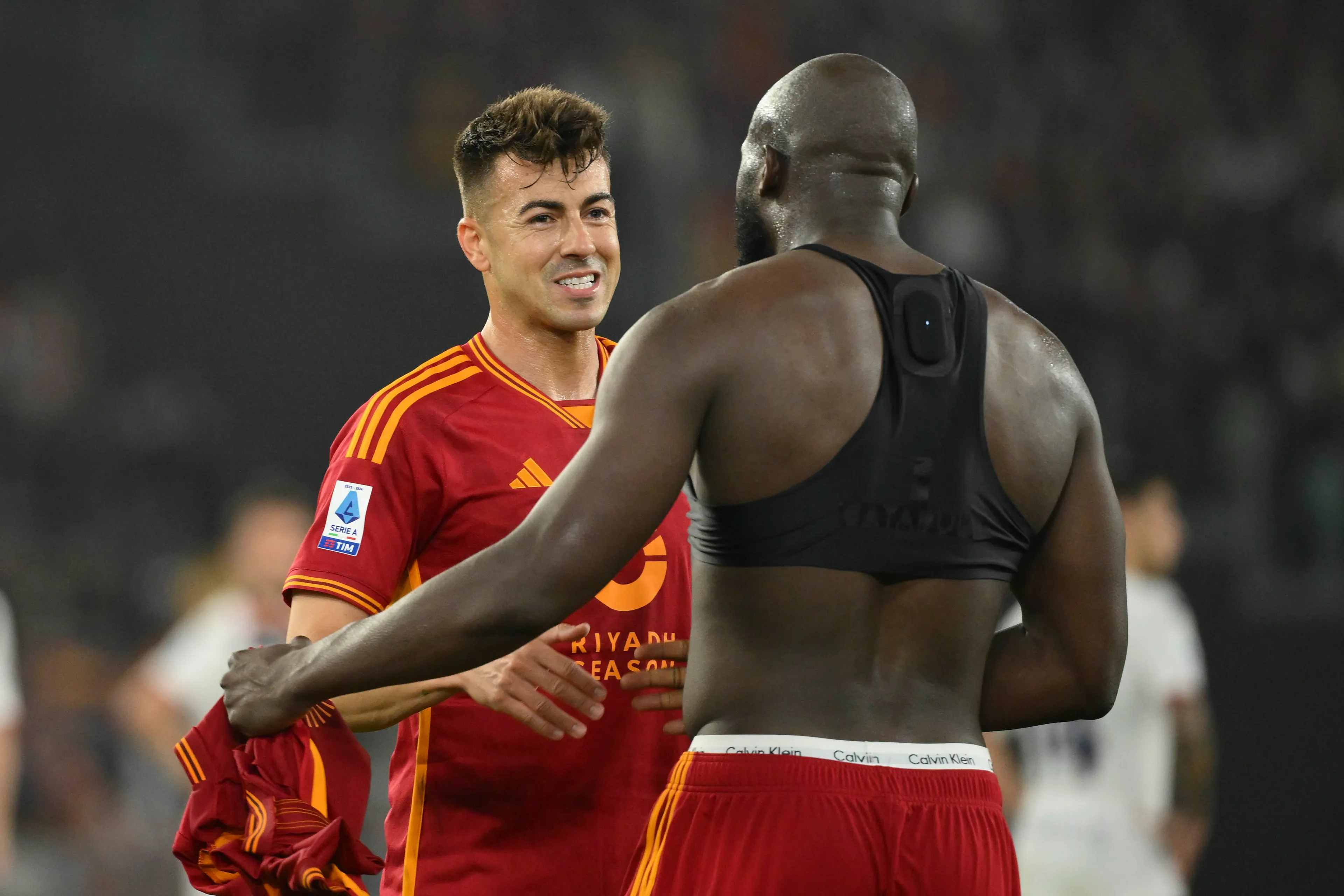 lukaku e el shaarawy roma genoa