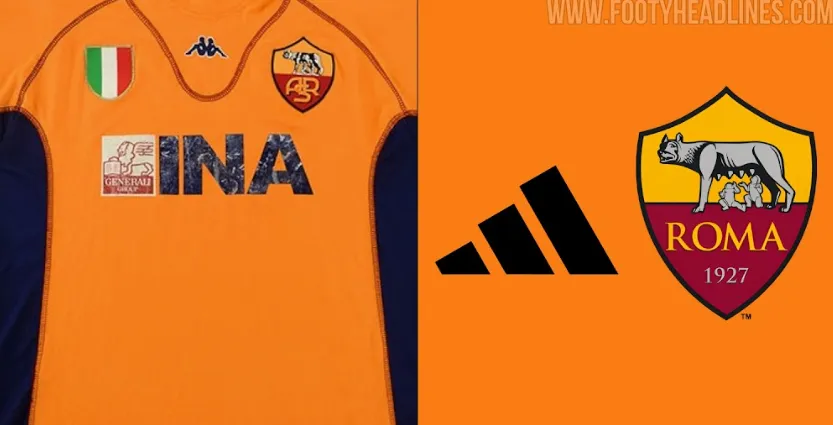 maglia trasferta roma arancione