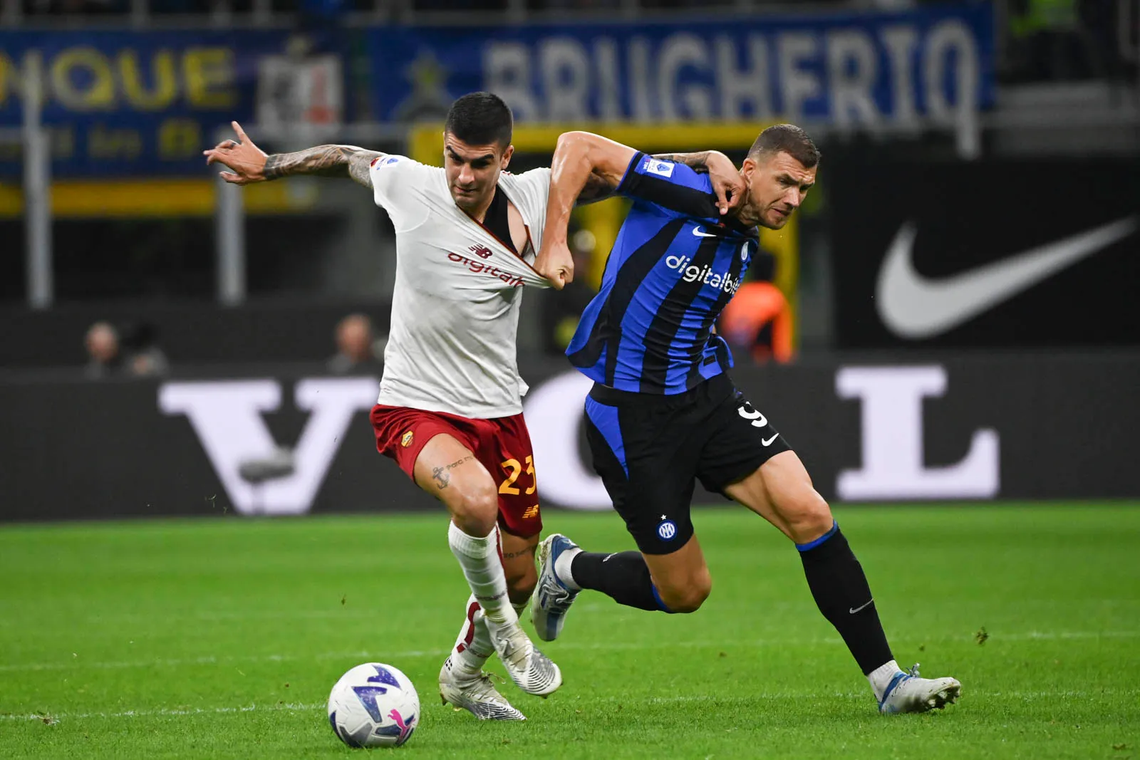mancini dzeko inter roma