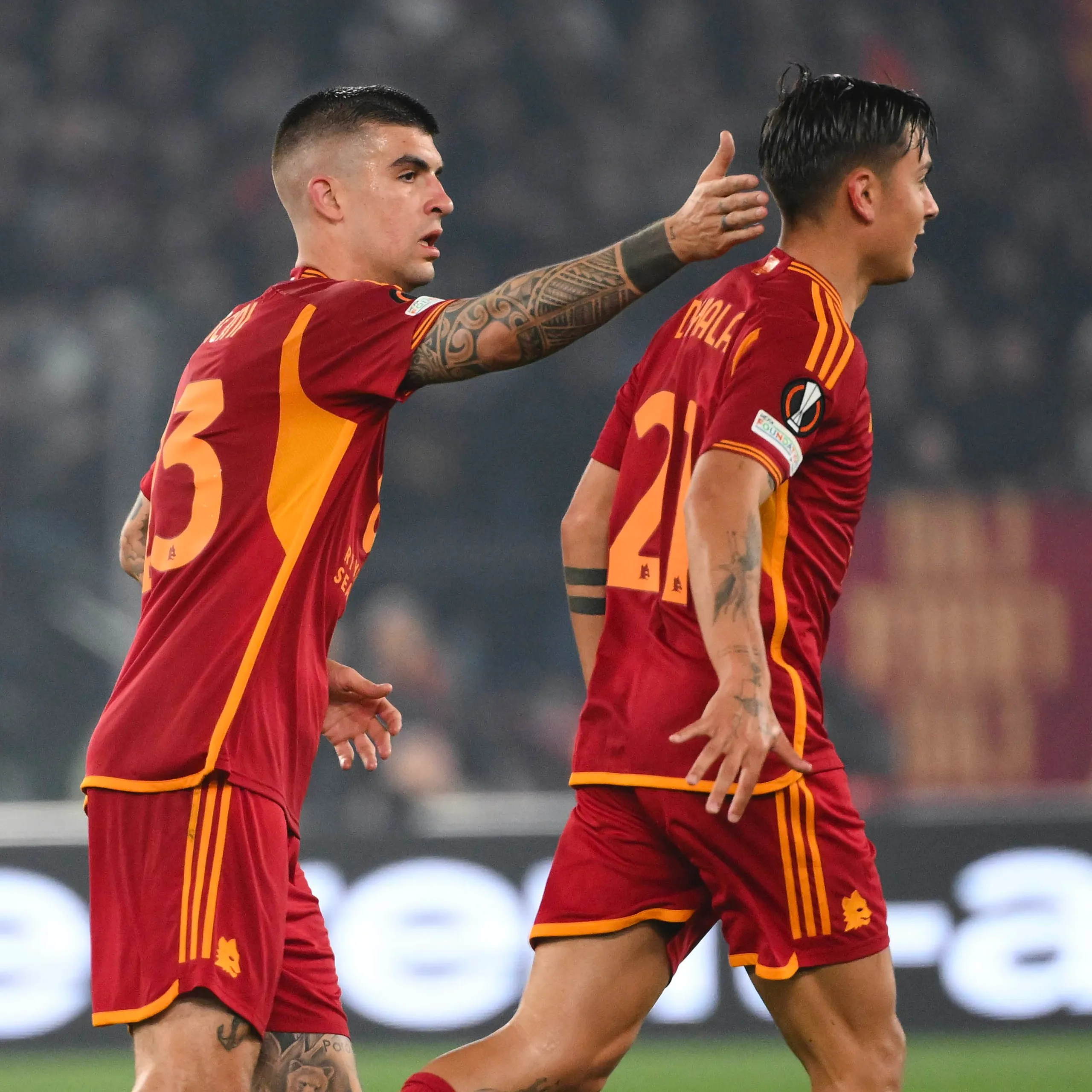 mancini e dybala roma milan