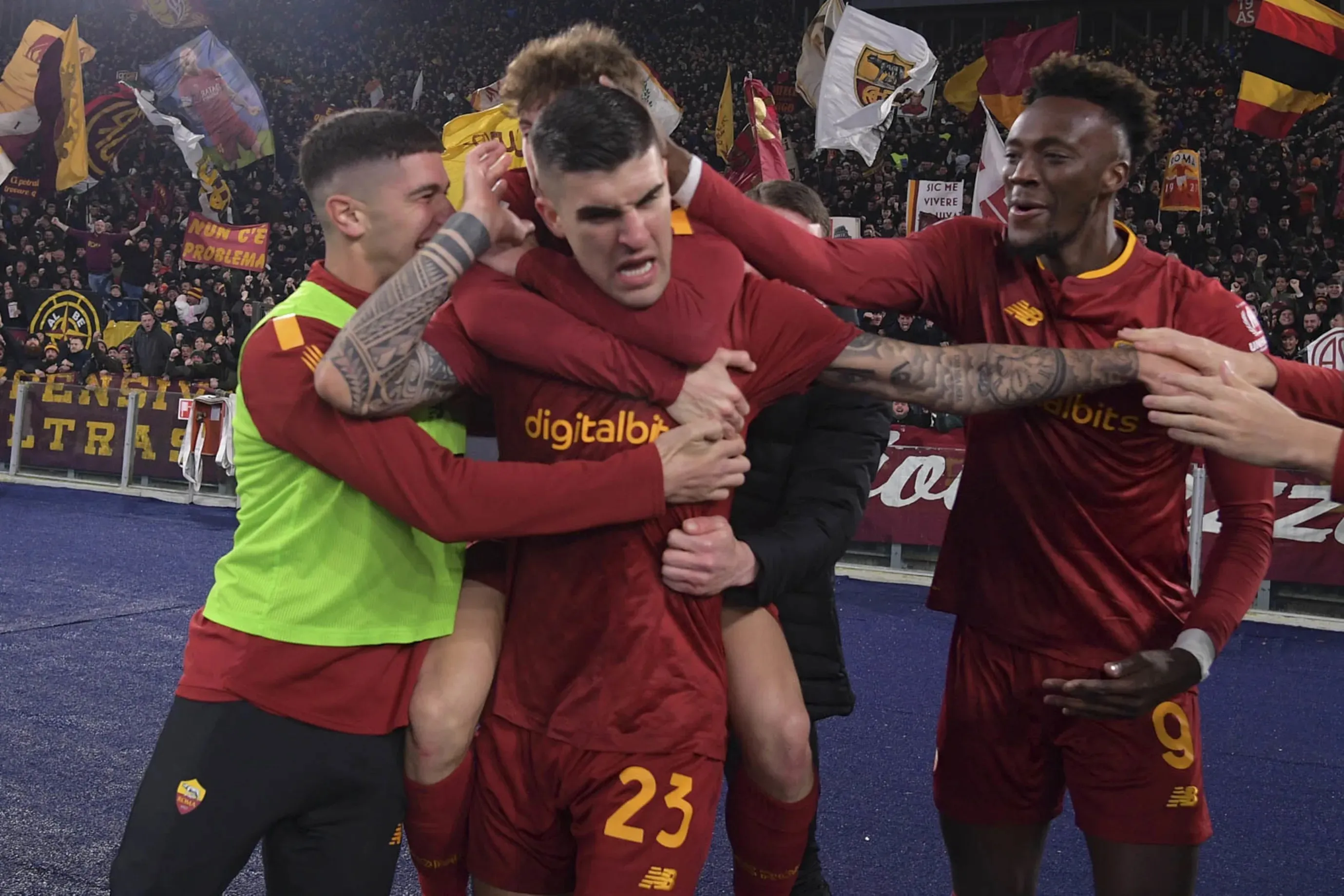 mancini esultanza roma juve