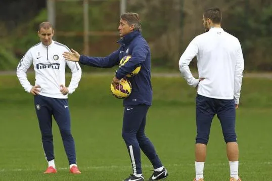 mancini icardi palacio allenamento inter
