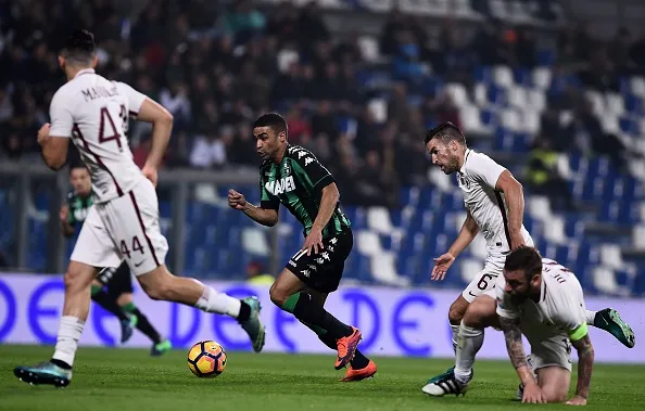 manolas defrel strootman sassuolo roma 1