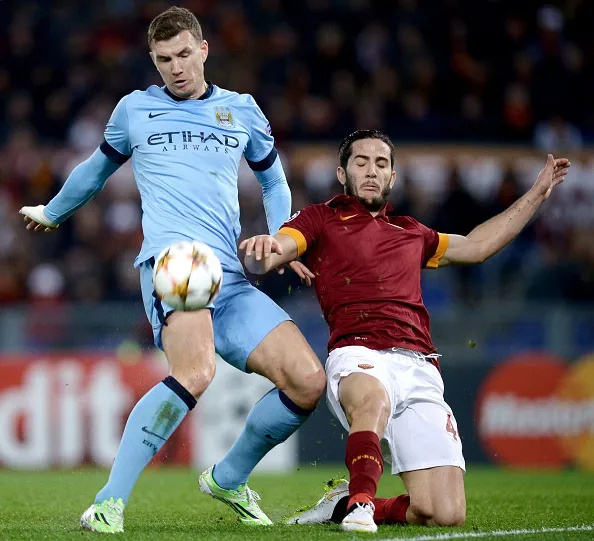 manolas dzeko roma manchester city 101214