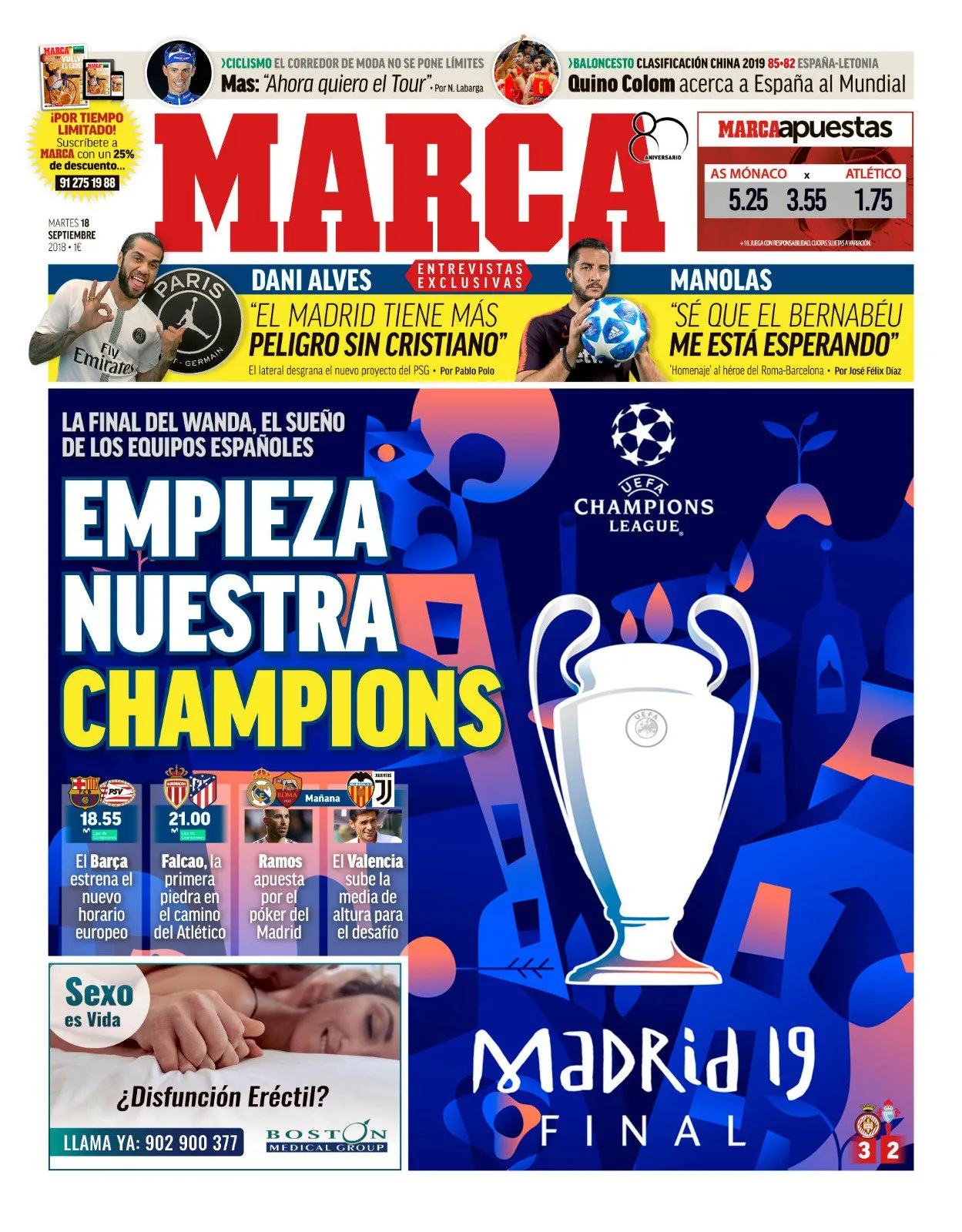 marca prima pagina manolas