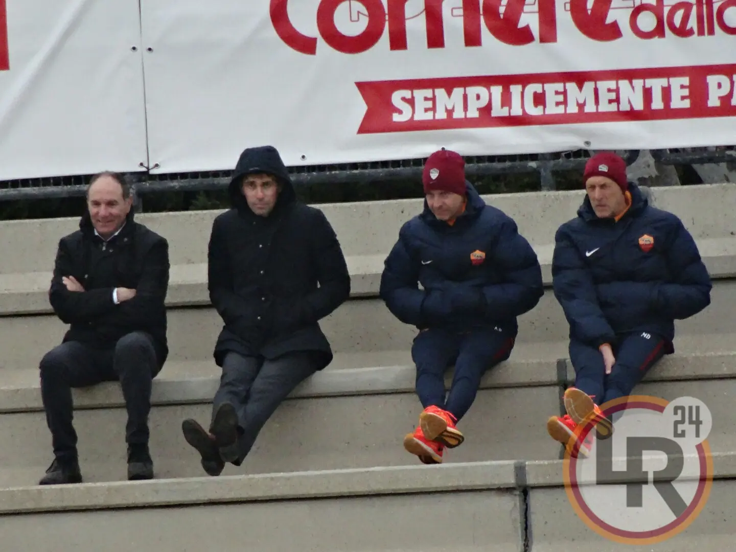 massara domenichini in tribuna tre fontane