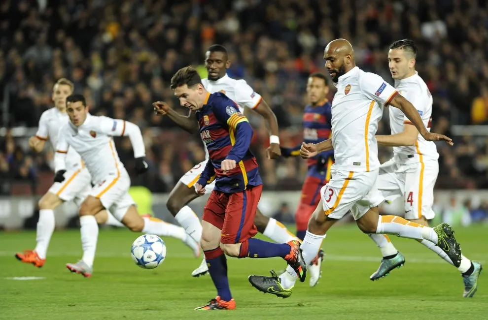 messi maicon barca roma