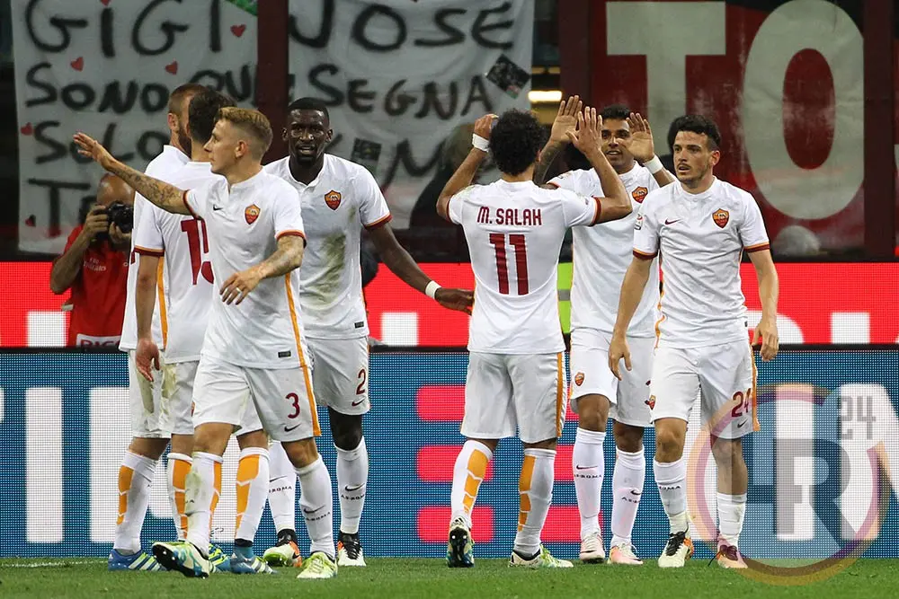 milan roma esultanza squadra