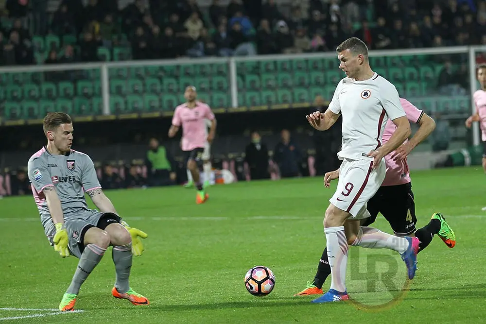 palermo roma gol dzeko