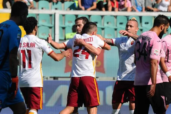 palermo roma pjanic florenzi esultanza