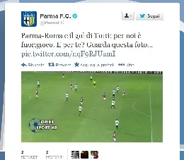 parma forigioco totti twit