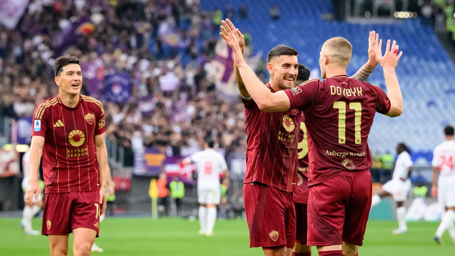 pellegrini dovbyk roma fiorentina