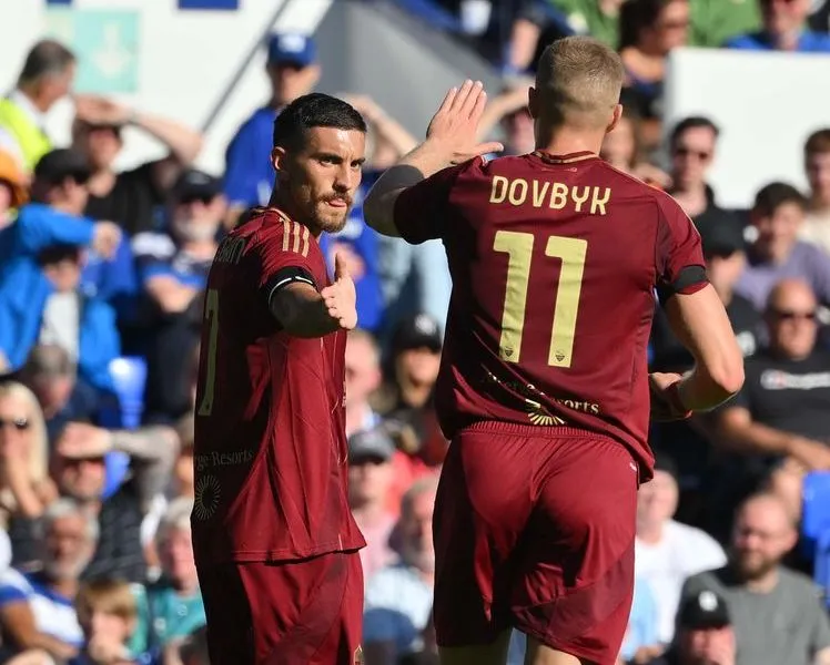 pellegrini e dovbyk everton roma