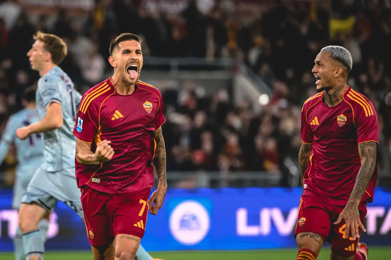 pellegrini esultanza roma udinese