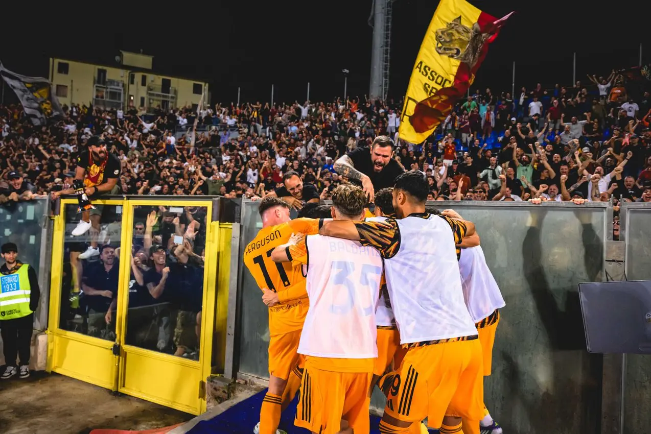 pisa roma esultanza gol