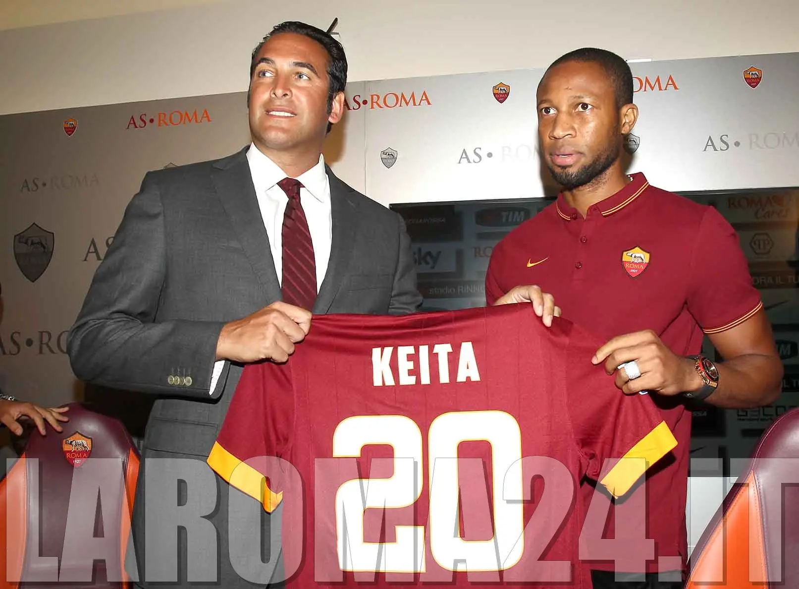 presentazione keita zanzi keita maglia roma mezzobusto 140714
