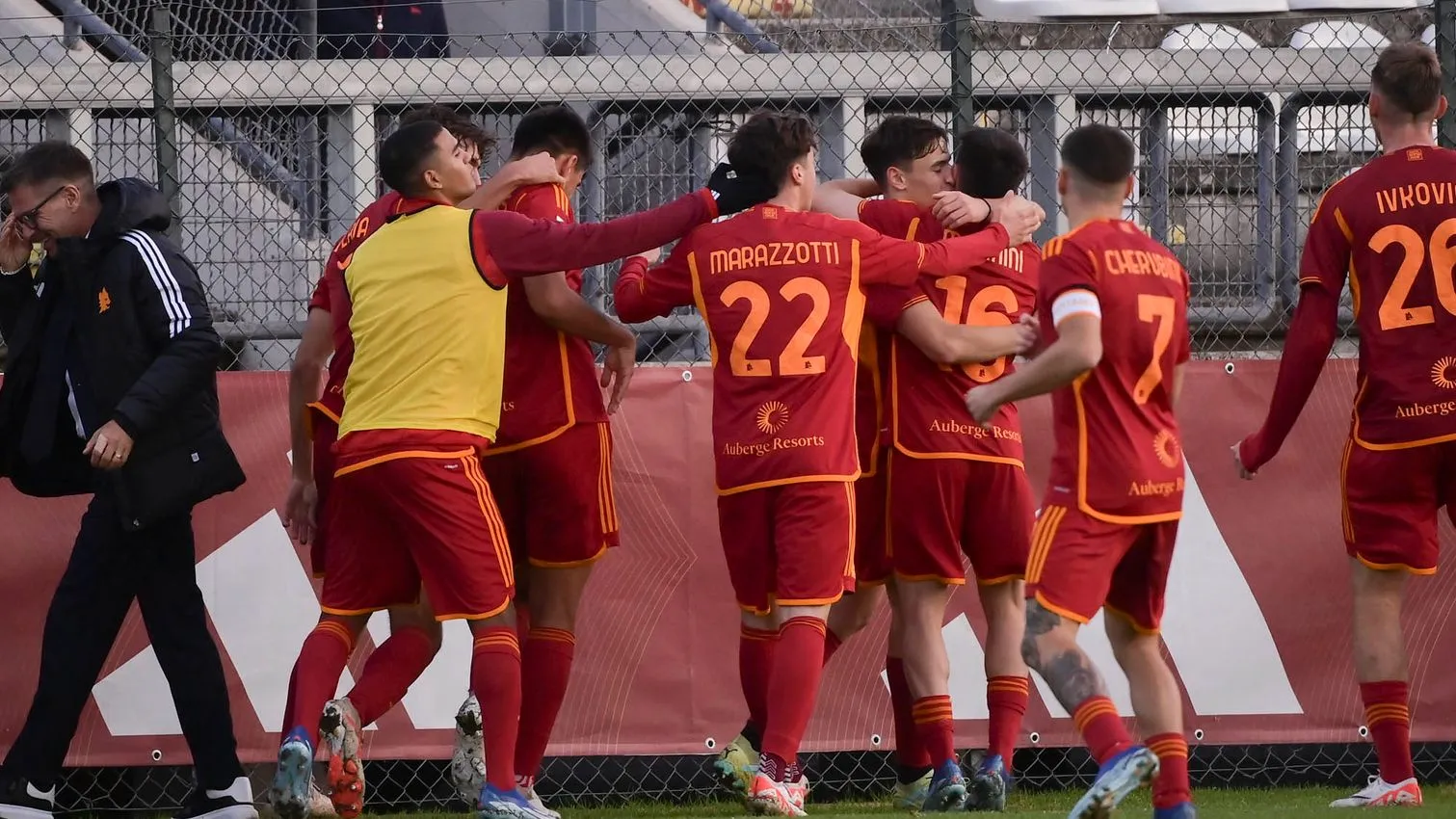 primavera coppa italia roma cesena esultanza squadra