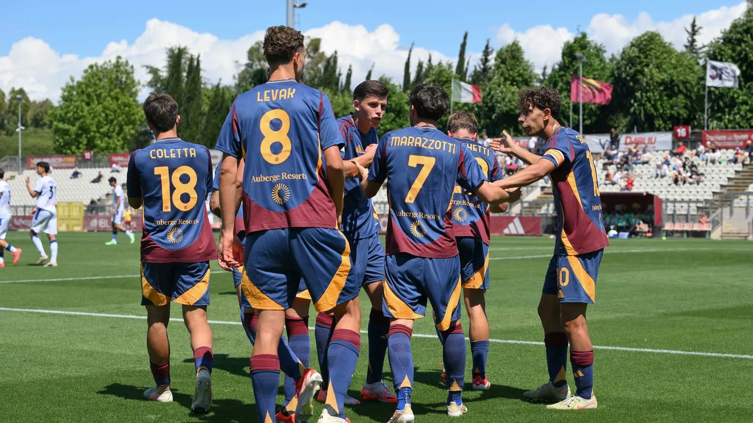 primavera roma atalanta squadra esultanza
