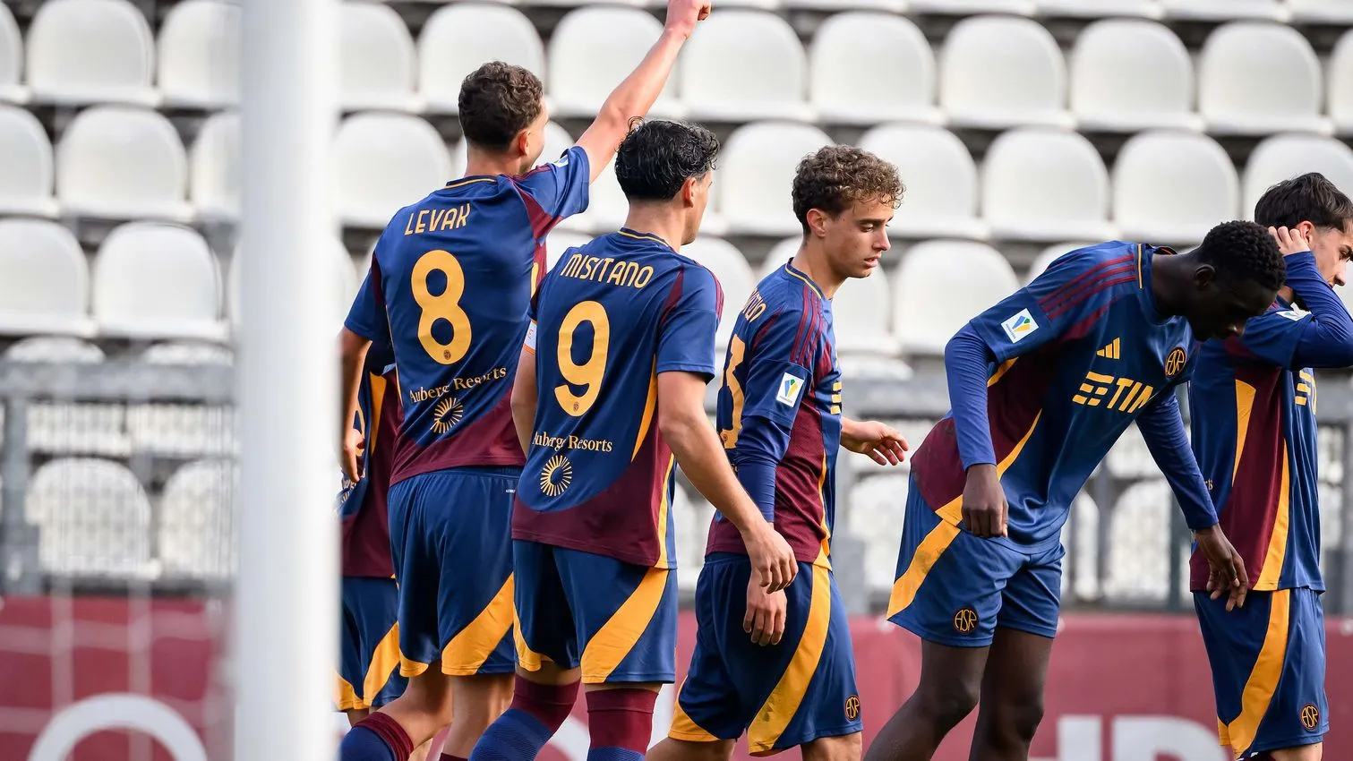 primavera roma sampdoria esultanza squadra