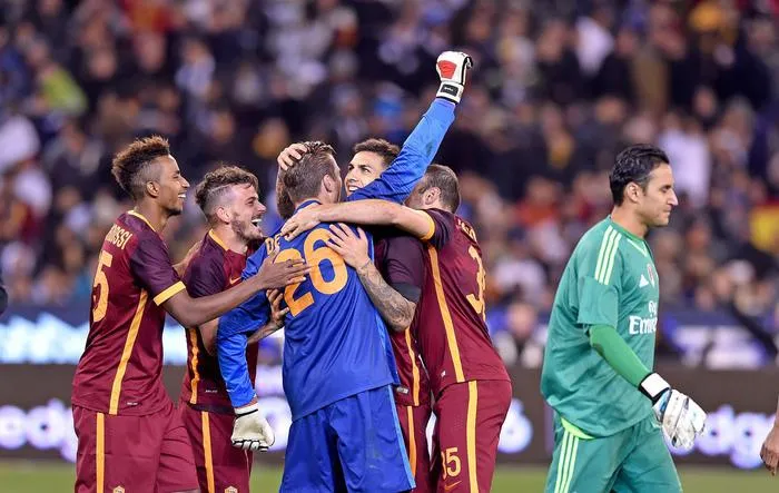 real madrid roma de sanctis esultanza finale