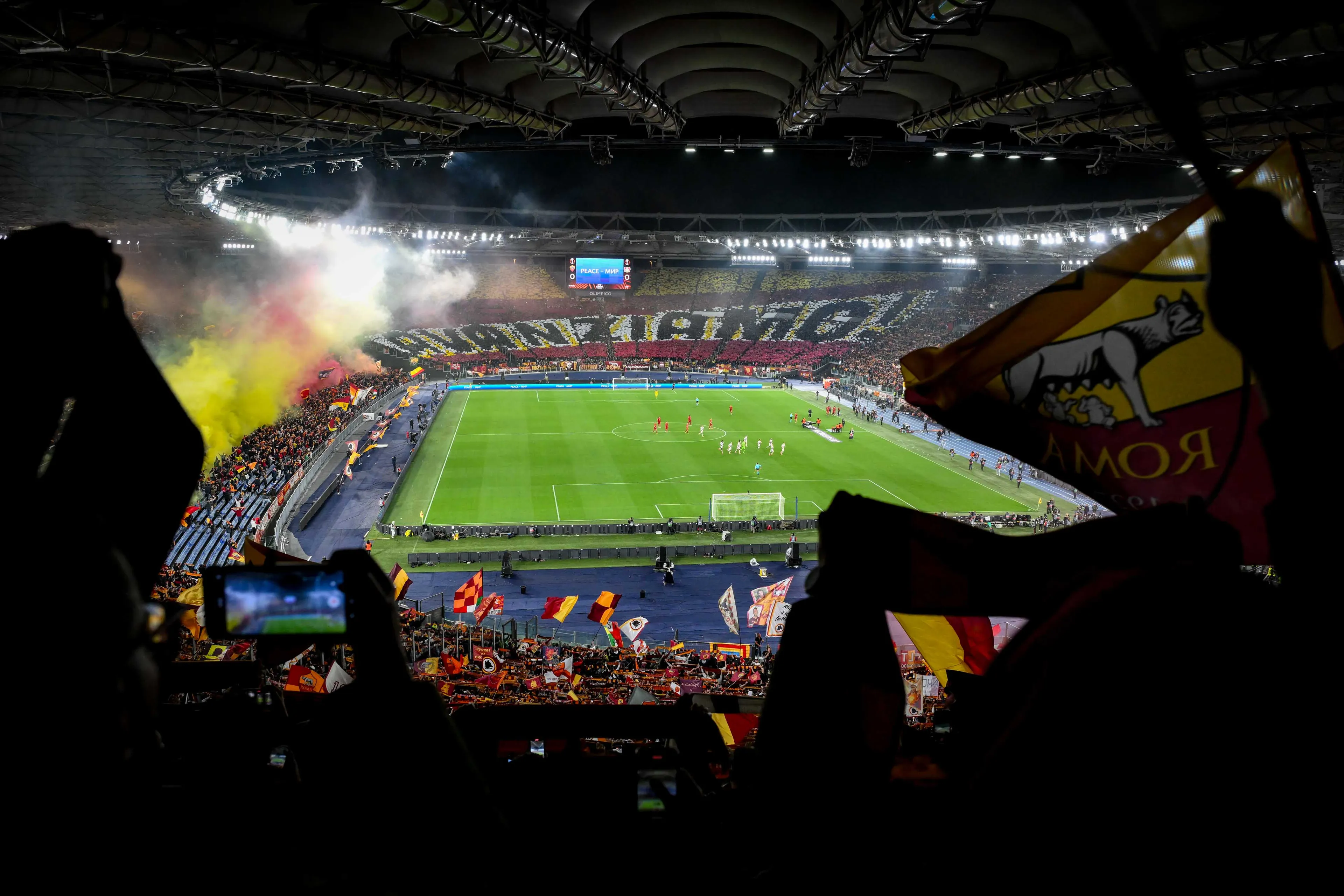 roma bayer leverkusen coreografia curva sud 3