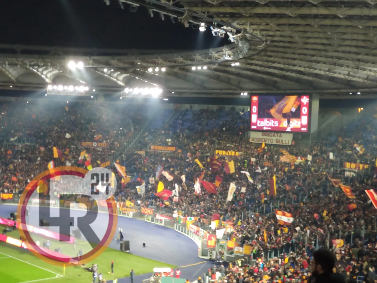 roma cremonese coppa italia stadio olimpico tifosi sud 1