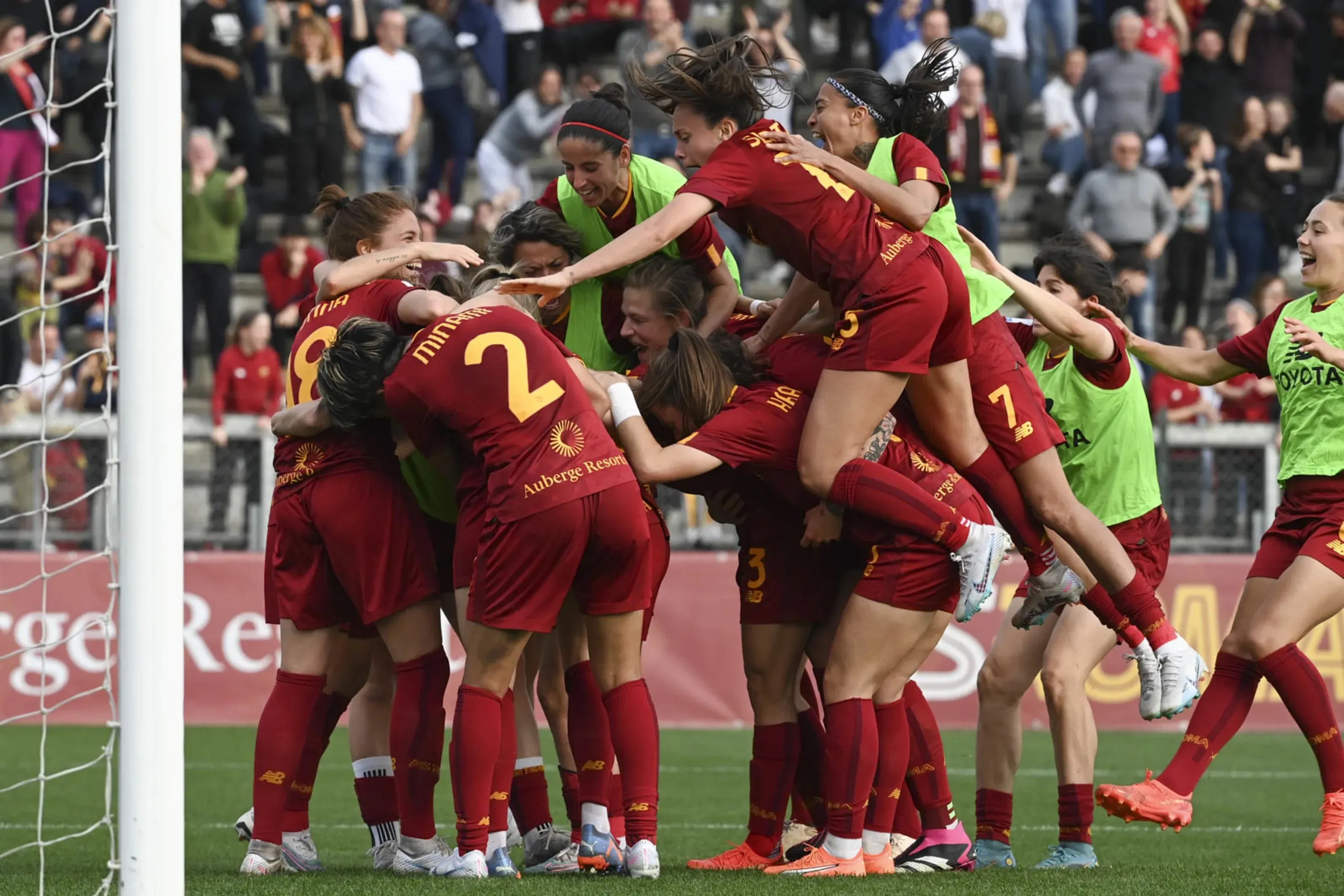 roma femminile esultanza