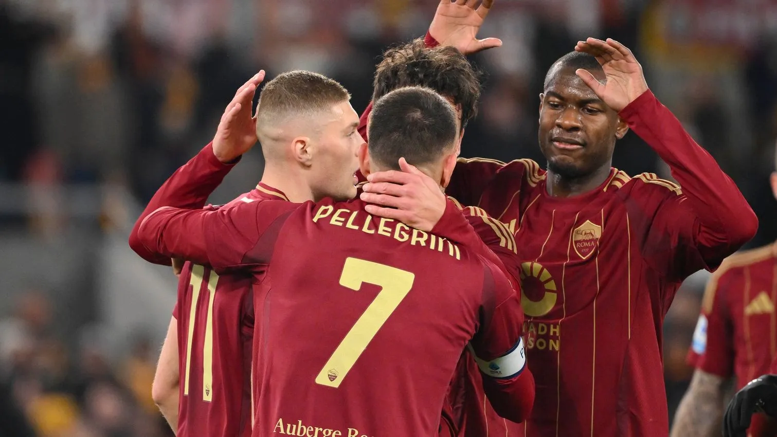 roma genoa esultanza squadra