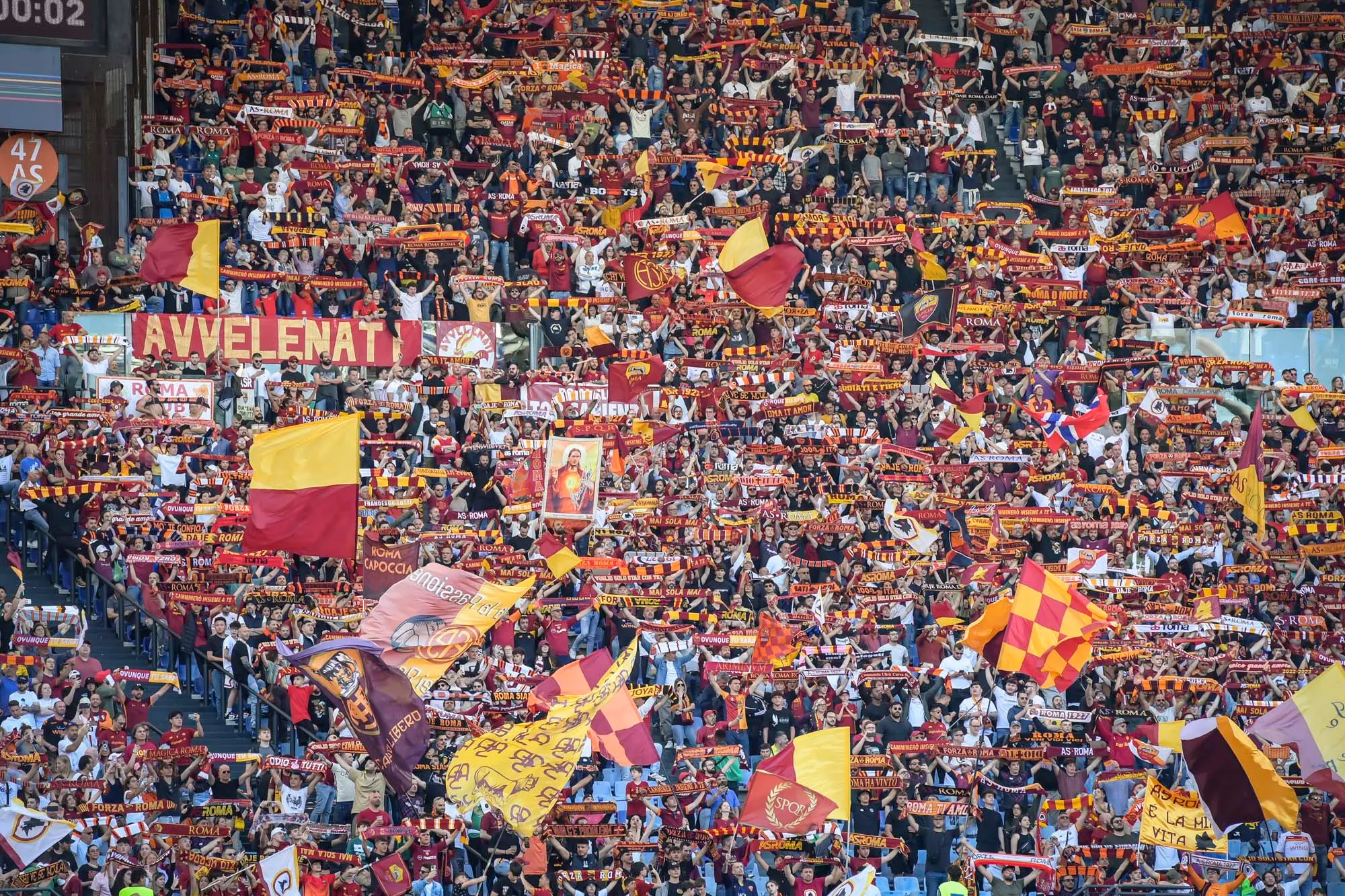 roma inter sciarpata tifosi