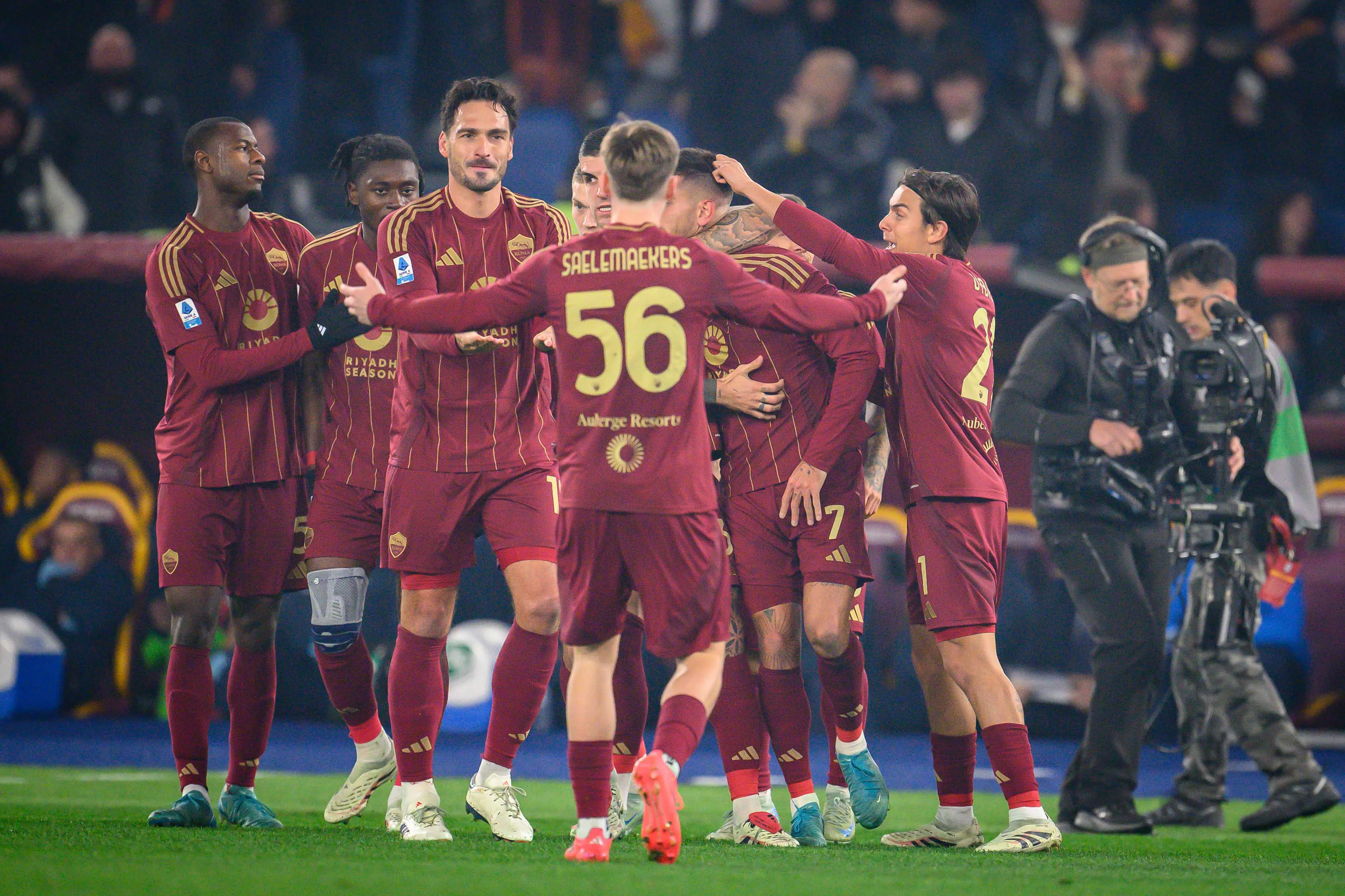 roma lazio esultanza squadra