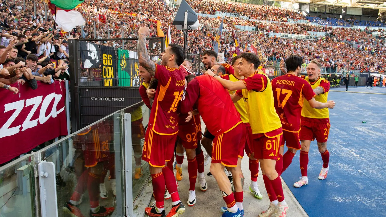 roma monza esultanza squadra