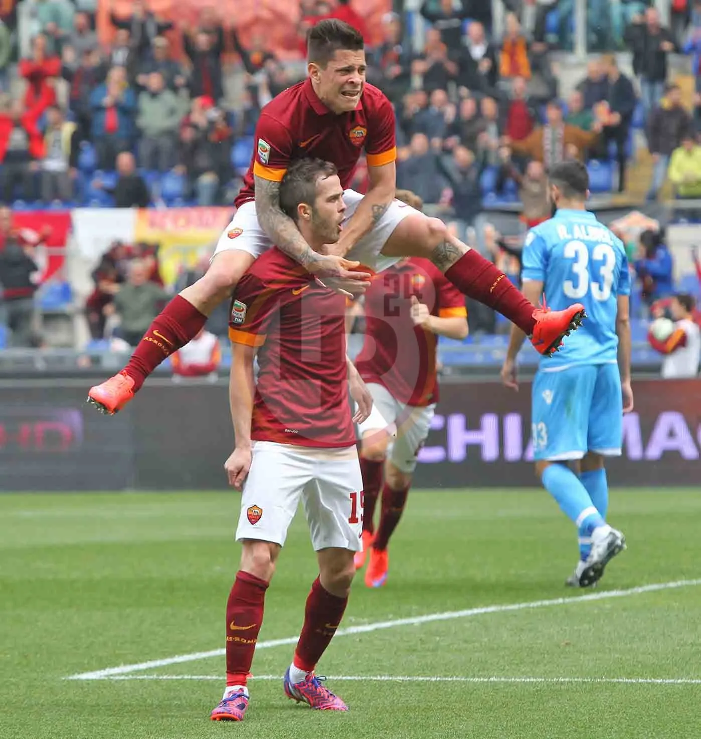 roma napoli esultanza iturbe pjanic 05042015