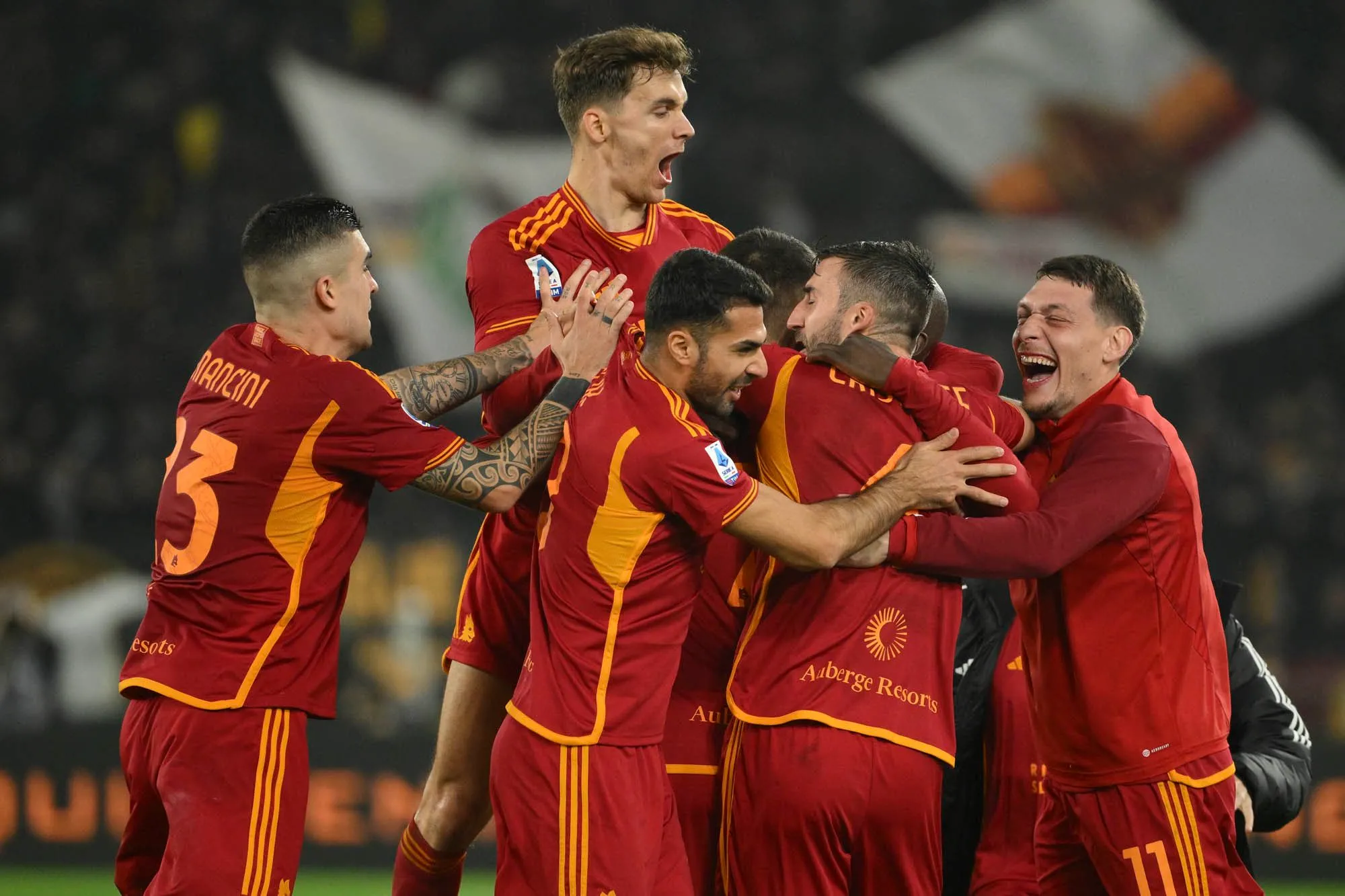 roma napoli esultanza squadra 1
