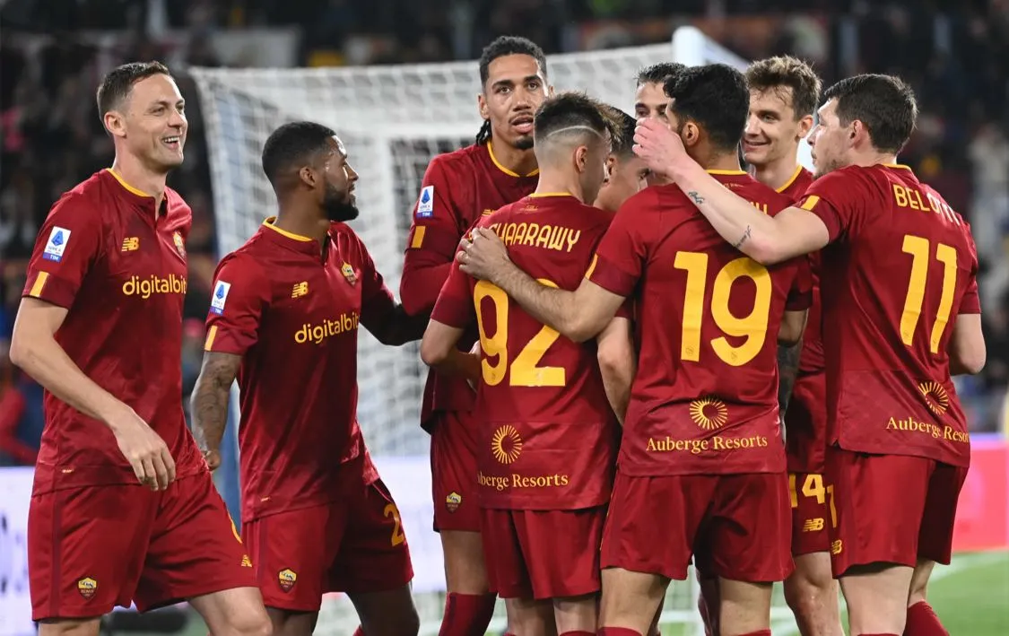 roma sampdoria esultanza squadra
