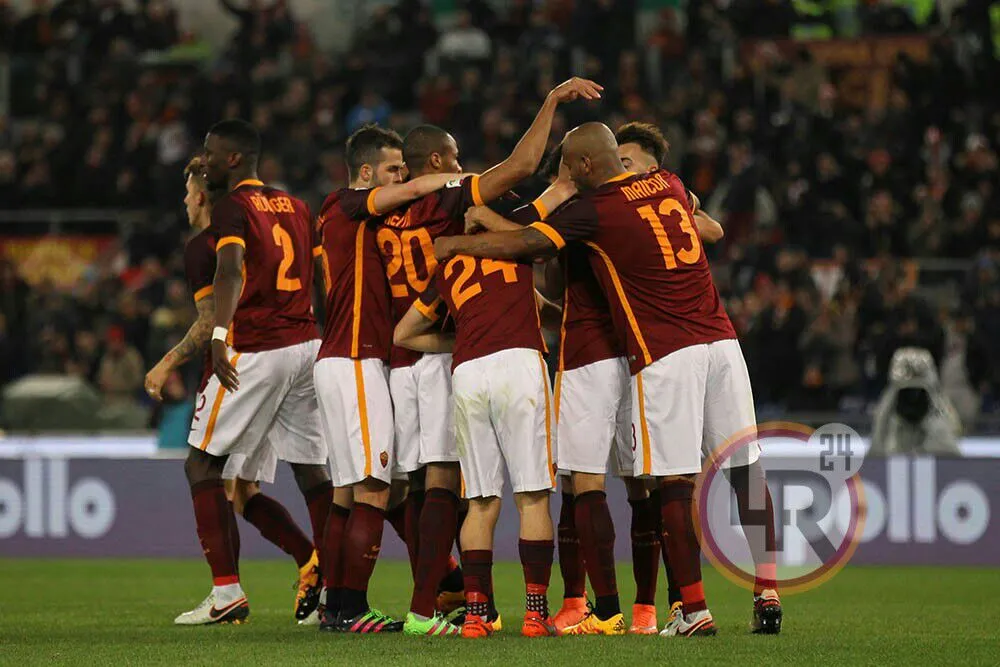 roma sampdoria esultanza squadra