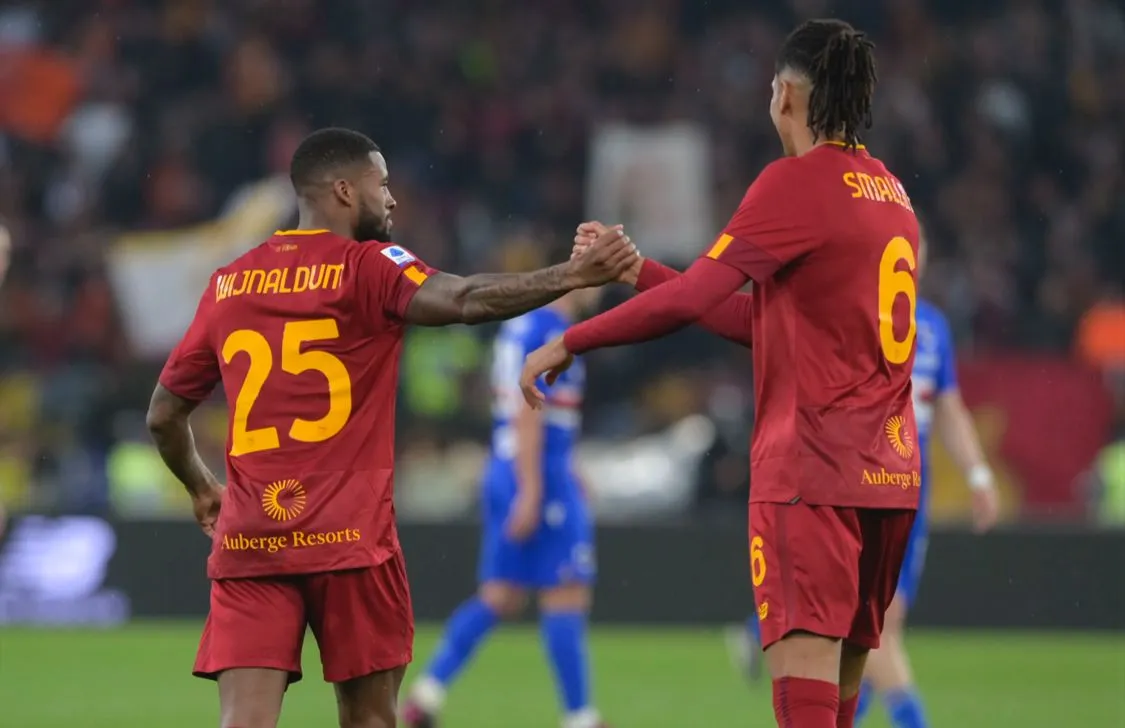 roma sampdoria wijnaldum smalling